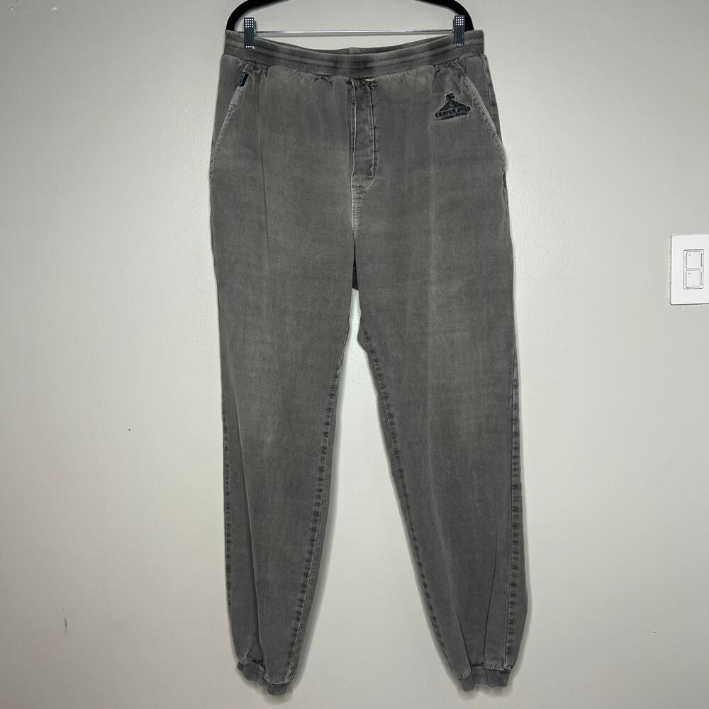 Crazy Shirt Hawaii Original Crater Dyed Jogger Pants Men's XL Gray Elastic Waist